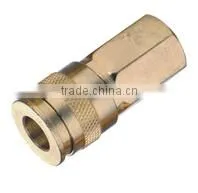 Universal One Touch Pneumatic Quick Coupler, Female Hose Brass Fitting Coupling Connector thumbnail-1