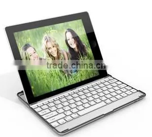Black White Aluminum Bluetooth Wireless Keyboard Case Cover for Apple New IPad 4 3 2+bluetooth Wireless Keyboard thumbnail-1