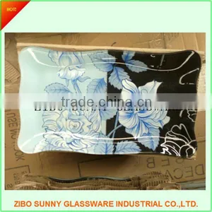 HOT SALE!The Creative Glass Plate With Decal. thumbnail-2