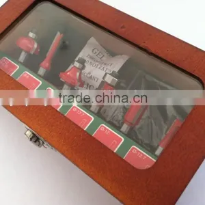 TC-006A 6Pcs 8mm Shank TCT Router Bit Set In Wooden Display Box For Router Machine thumbnail-2
