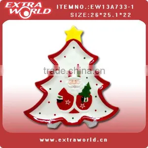 Christmas Ceramic Plate Tree Shape thumbnail-1