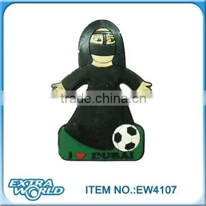 I Love Dubai Souvenir Football Pvc Souvenir Magnet thumbnail-1