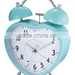 Heart Shape Metal Case Mechanical Alarm Clock, Desktop Clock, Bedside Clock, Candy Color Clock thumbnail-6