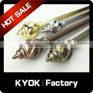 KYOK Color Tension Rod Curtain Rod ,curtain Rod Accessories ,high Quality Single Double Curtain Rod Factory in Foshan thumbnail-1