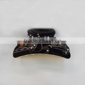 New Design Bright-colored Diamante Plastic Baby Hair Claw Clips Missluv thumbnail-1