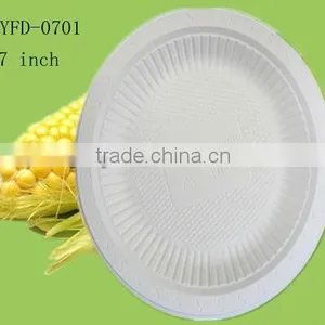 Cornstarch Biodegradable Disposable Plastic 7 Inch Round Dinner Plates, Cake Dish With 2000pcs thumbnail-3