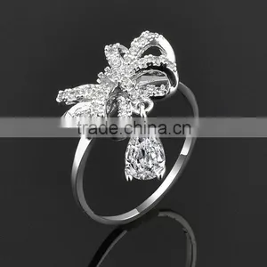 New Arrival Fashion Charm Ring Crystal Bird Ring thumbnail-2