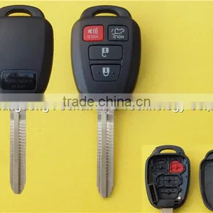 Replacement Key 3+1buttons Toyota Remote Car Key Fob Shell With Sticker and no Logo thumbnail-1