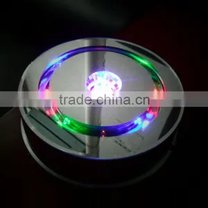 Wholesale New Arrival LED Light Rotating Base With 3d Crystal Cube thumbnail-1