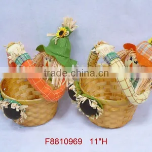 Scarecrow Basket,harvest Decoration, Scarecrow Decorations thumbnail-1