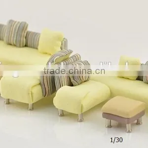 Model Sofa in Plastic, Architecture Model Scale Sofa, Sofa for Scenery Display thumbnail-2