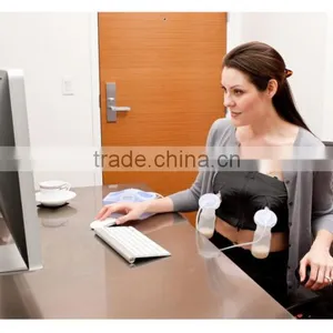 Ideal Fashions Simple Best Wishes Black Color Hands Free Breast Pump Bra Black L Breast Pump Nursing Bra Hands Free Breast Bra thumbnail-1