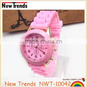 Ladies Quartz Select Fashion Custom Made Cheap Colorful Silicon Rubber Watch thumbnail-5