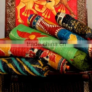 Vintage Kantha Quilt Indian Patchwork Quilt Vintage Quilt Indian Throw Twin Kantha Throw thumbnail-2