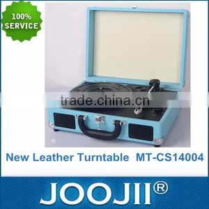 NEW Arriving Popular Turntable Record Player With PU Leather Coverd thumbnail-1