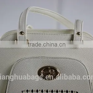 Fashion Designer Factory Wholesale Canvas Leather School Backpack thumbnail-5