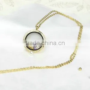 Trendy 30mm Memory Magnetic Glass Floating Lockets thumbnail-4