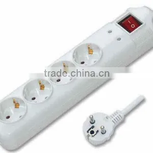 EU 4 Outlets Power Strip With Switch thumbnail-1