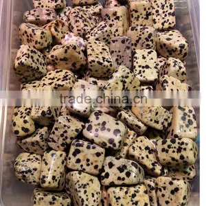 2-3mm Natural Polished Dalmation Jasper Tumble Stones Crystal Macadam for Decoration thumbnail-1