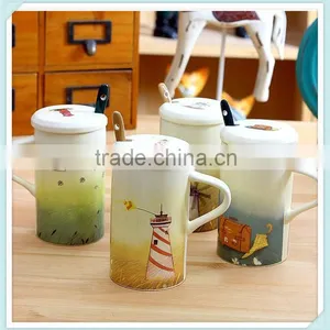 Ceramic Rustic Mug With Windmill Design Rustic Logo Mug thumbnail-1