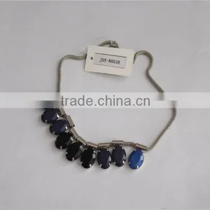 White Gold Plated Necklace, High Quality Crystal Pendant Necklace thumbnail-2