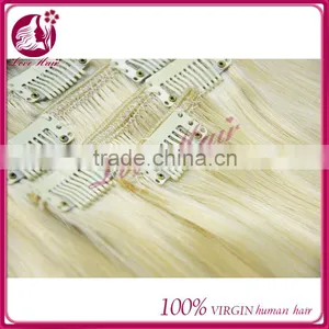 Best Quality Virgin Brazilian Hair Weaving Clip in Human Hair Extensions thumbnail-3