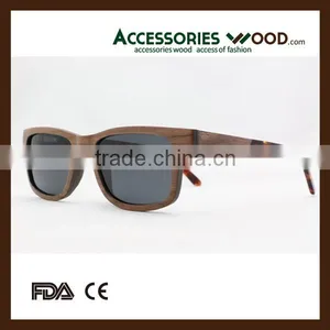 NEW DESIGN Acetate Mix Walnut Layered Wood Sunglasses Women thumbnail-1