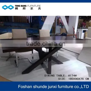 TB Home Styles Table Vintage Walnut Veneer Dining Table thumbnail-1