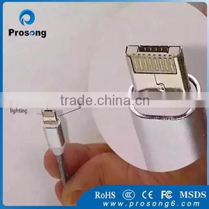 Hot Sale Charging USB Data Cable 2 in 1 Metal Cable thumbnail-1
