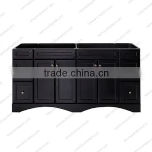72" Luxury Double Sink Espresso Bathroom Vanity thumbnail-4
