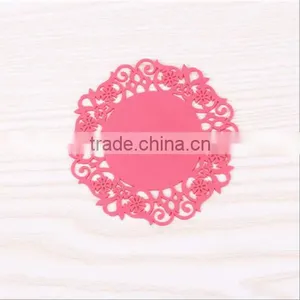 Coffee Cup Mat Eco-friendly Heat Resistant Customize LOGO 6 Colors for Your Choose Silicone Mat thumbnail-3
