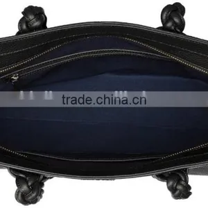 PU Material Weave Handle Fashion Ladies Tote Bag thumbnail-3