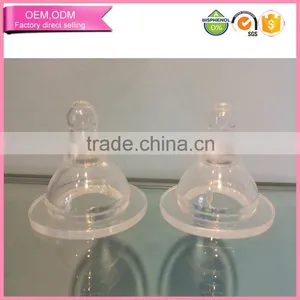 BPA Free Wide Neck Silicone Non Toxic Baby Nipple thumbnail-2