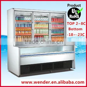 3m Commercial Used Soft Drink Upright Supermarket Open Freezer thumbnail-1
