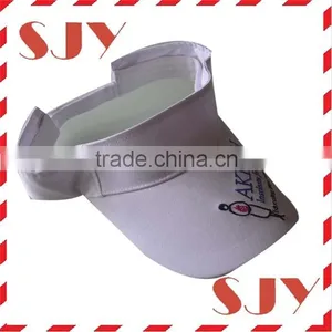 100%polyester White Piping Custom Design Vintage Visor Cap thumbnail-5