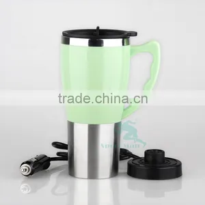2016 New Product Promotional Mug Double Wall Stainless Steel Electric Car Heated Mug Customized Unique Handle Color Cup thumbnail-3