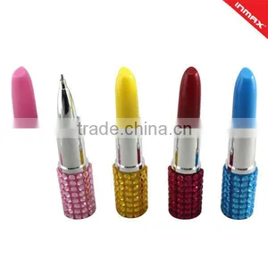 Lipstick Shape Promotional Ball Pen With Diamond thumbnail-1