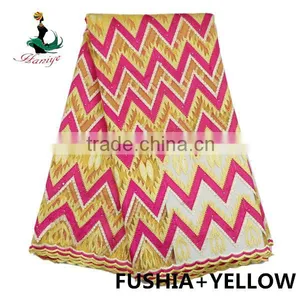 Haniye 2016 High Quality Fashion Yellow Tulle Lace French Net Lace/african Tulle Lace Fabrics for Party/NYN66 thumbnail-1