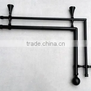 Nickel Black Adjustable Curtain Rods thumbnail-3