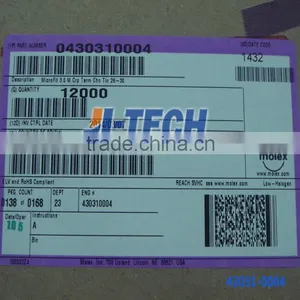 Crimp Terminal Male 43031series Connector Molex 4 Pin Connector 43031-0004 With Tin Plated Tin/Brass Alloy Contact 26-30 AWG thumbnail-1