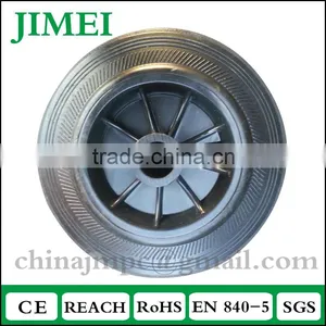 Trash Can Rubber Wheel / 8" Solid Rubber Garbage Bin Wheel / Waste Bin Wheels and Axles thumbnail-2