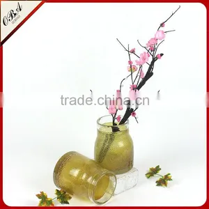 Hand-blown Retro Bubble Glass Vase , Cheap Create Murano Arts Vase for Desktop Decoration thumbnail-1