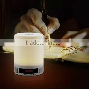 Wireless Bluetooth Speaker Nightlight Touch Led Mini Portable Lamp Alarm Stereo Mini Bluetooth Speaker thumbnail-3