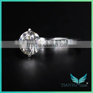 Moissanite Grades Online Shop Unique 4.5mm Super White Moissanite Engagement Rings thumbnail-3