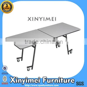 Movable Folding Rectangle Table With Wheels thumbnail-1
