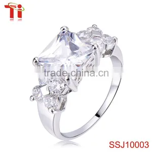 Aohua Sterling Silver Jewelry, 925 Silver Ring Diamond, Factory Direct Sale S925 Ring Jewelry for Wedding thumbnail-2