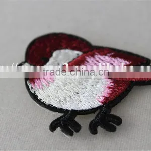 High Quality Red Color Polyester Fabric Neck Collar Patch Embroidery for Sale thumbnail-5