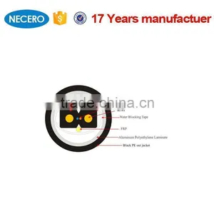 2 Fibers Single-mode Single-armored KFRP Strength PE Custom Outdoor FTTH Duct Cable for Belgium Cabling Systems thumbnail-1