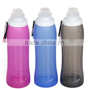 S3 500ml 3 Colors Travel Silicone Water Bottle thumbnail-1
