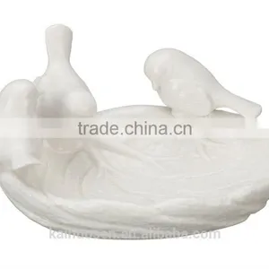 Personalized Ceramic Leaf Dish With Birds thumbnail-1